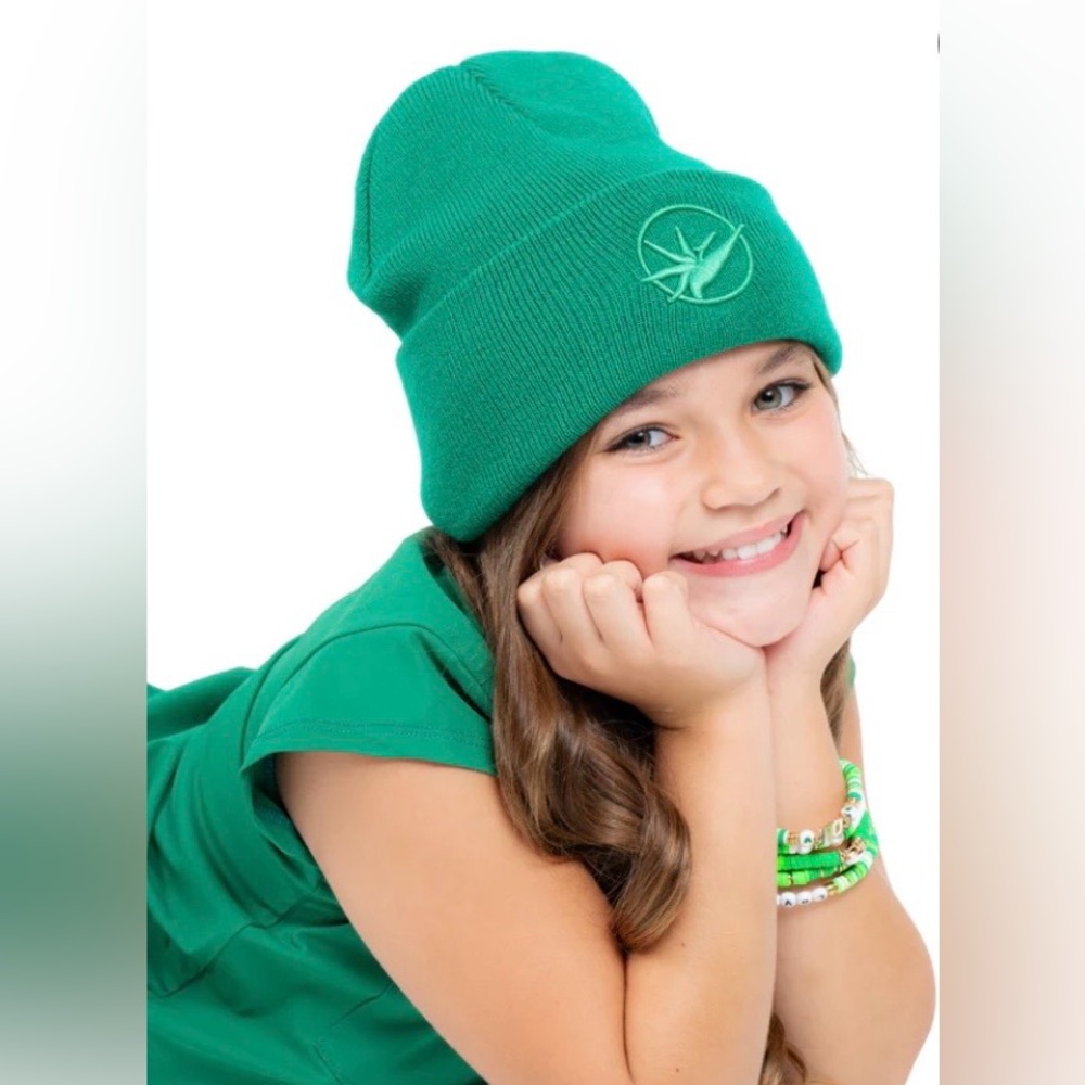 MARIE BIRDIE NWT Double Beanie In Lucky Green One Size